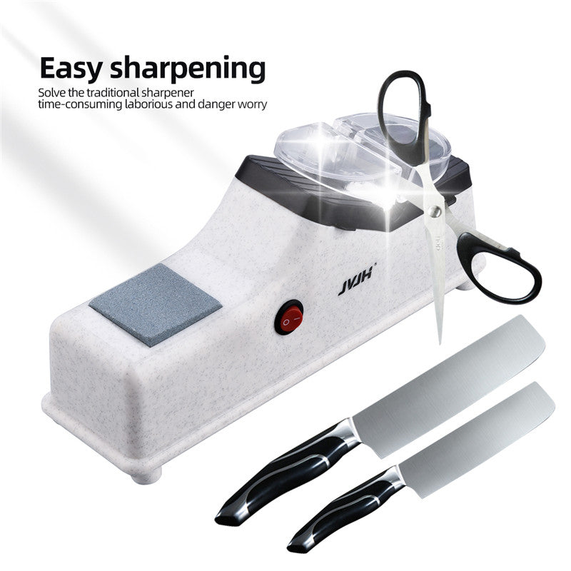 Automatic Knife Sharpener Electric Household Multifunctional Small Private Sharpener USB Rechargeable Fast Sharpening Stone Whetstone Grindstone Kitchen Knives Scissor Grinder Sharpener