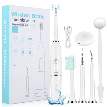 Ultrasonic Electric Toothbrushes Waterproof USB Charger Electric Ultrasonic Dental Calculus Remover Teeth Cleaner Dental Cleaning Teeth Whitening Scaler Dental Tartar Remover Oral Care