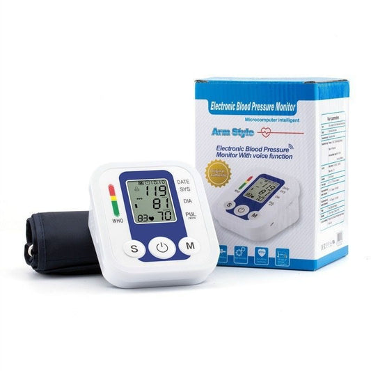 Blood Pressure Monitor LCD Digital Upper Arm Automatic Tonometer
