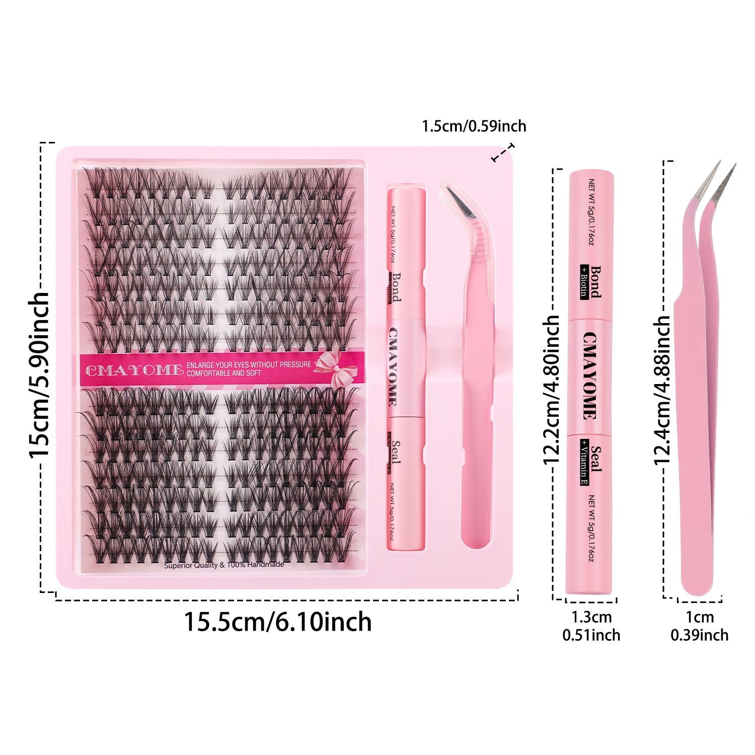 D Curve Single Cluster False Eyelash 8-16mm Gradient Natural Thickening DIY Segmented Grafted Hairy Eyelash for Women