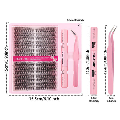 D Curve Single Cluster False Eyelash 8-16mm Gradient Natural Thickening DIY Segmented Grafted Hairy Eyelash for Women