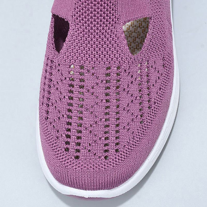 Size 38-42 Women's running shoes single shoes ladies' soft soled casual shoes girls' athletic mesh shoes students Yoga shoes driving shoes Mom gym shoes sneaker Purple