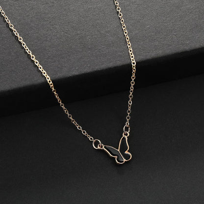 UPHUI 5-piece Women's Jewelry Set Earrings Necklaces Bracelets Rings Fashion Butterfly Jewelry Set Women's Butterfly Jewelry Couple Gifts