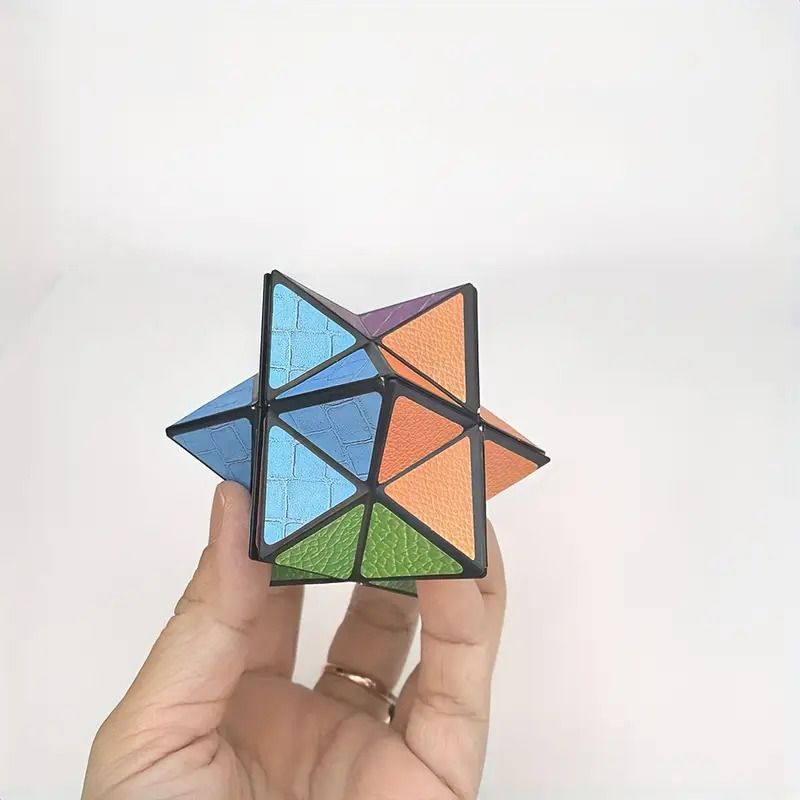 3D Hexagon Puzzle for Youngsters Infinity Magic Cube - 3D Hexagon Puzzle for Youngsters Space Geometry Flip Toy Brain Boost & Relax Mixed Colors, ABS Material