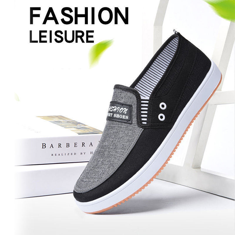 Shoes Men Shoes Loafers Casual Shoes Rubber Shoes Slip-Ons Shoes Tendon Sole Canvas Loafers Classic Shoes