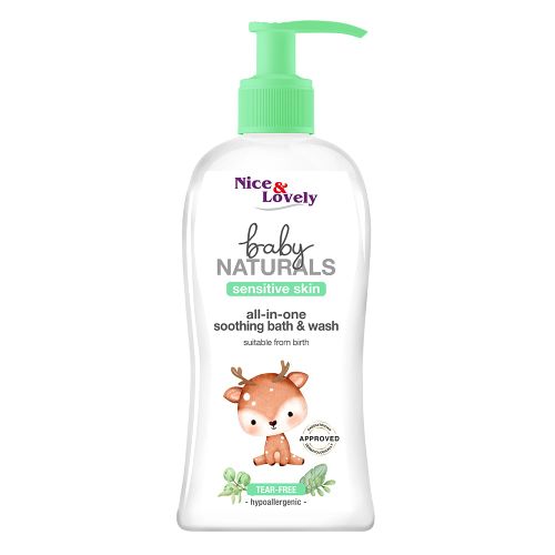 【Clearance Sale】Nice & Lovely All In One Baby Bath & Wash – 300ml