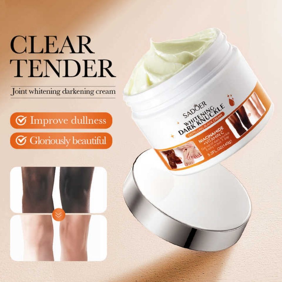 Sadoer Dark Knuckle Whitening Cream Skin Body Bleaching For Dark Knees and Elbows,Moisturizing Strong Joint Whitening Cream for Clavicle,Neck,Niacinamide Vitamin C Dark Spot Corrector Remover