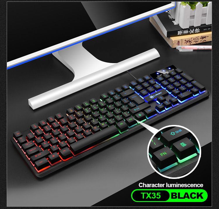 2in1 Luminous keyboard and mouse set Mouse Combos Mechanical feel e-sports gaming mouse keyboard set