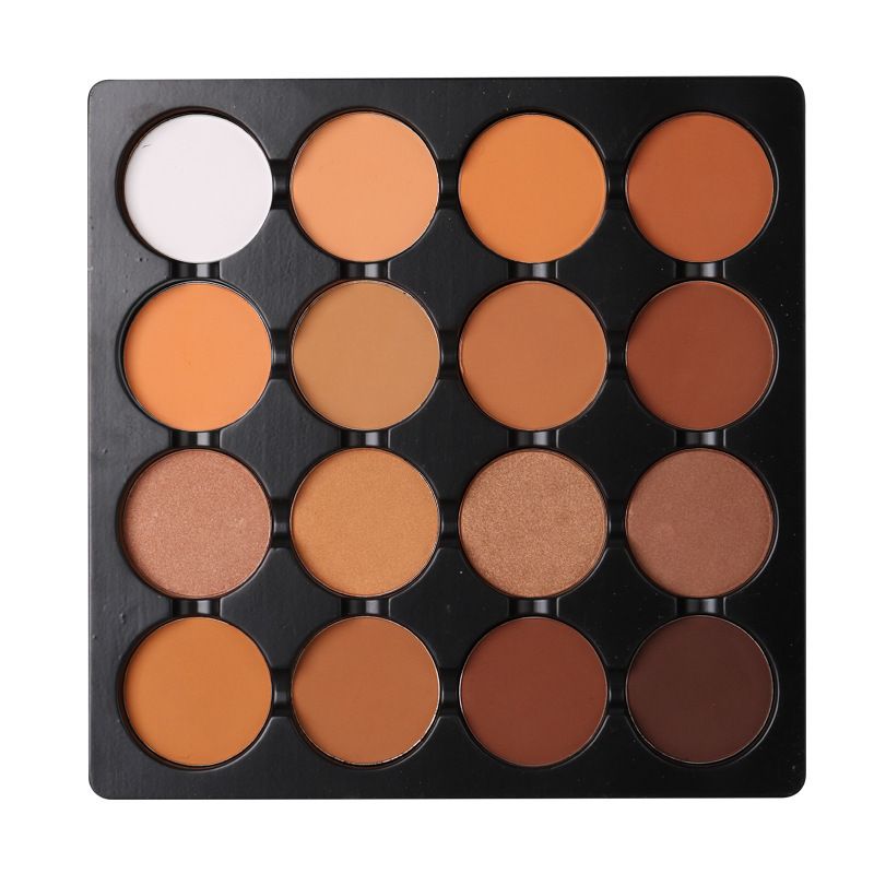 16 Matte Contour Powder Palette- 12 Color Powder, 4 Color Highlighters ,16 In 1MICOLOR Professional Powder Palette