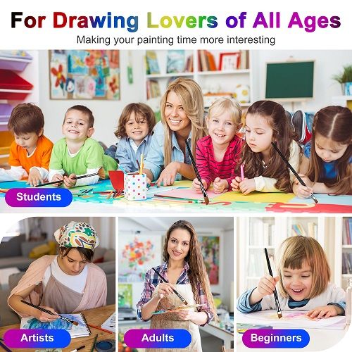 Paint Brushes Set, LEDream 18pcs Wooden Handles Artist Brushes with Art Brush Case for Oil Painting