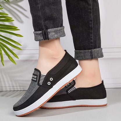 Shoes Men Shoes Loafers Casual Shoes Rubber Shoes Slip-Ons Shoes Tendon Sole Canvas Loafers Classic Shoes