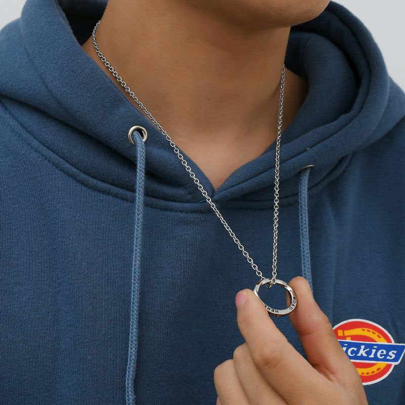 Mobius Ring Necklace Personality Circle Men'S Pendant