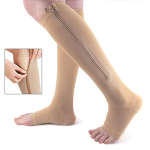 Compression Stockings for Men Women Sports Pressure Long Cycling Socks Zipper Professional Leg Support Thick Athletic Sockings Tight compression socks