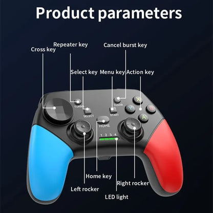 New Arrivals Bluetooth Game Consoles Controller 2.4G Wireless BT 5.0 Game Controller for Switch Pro PC Android Phone IOS Tablet Smart TV PS3 PS4 Gamepad Joystick Control with Turbo Vibration