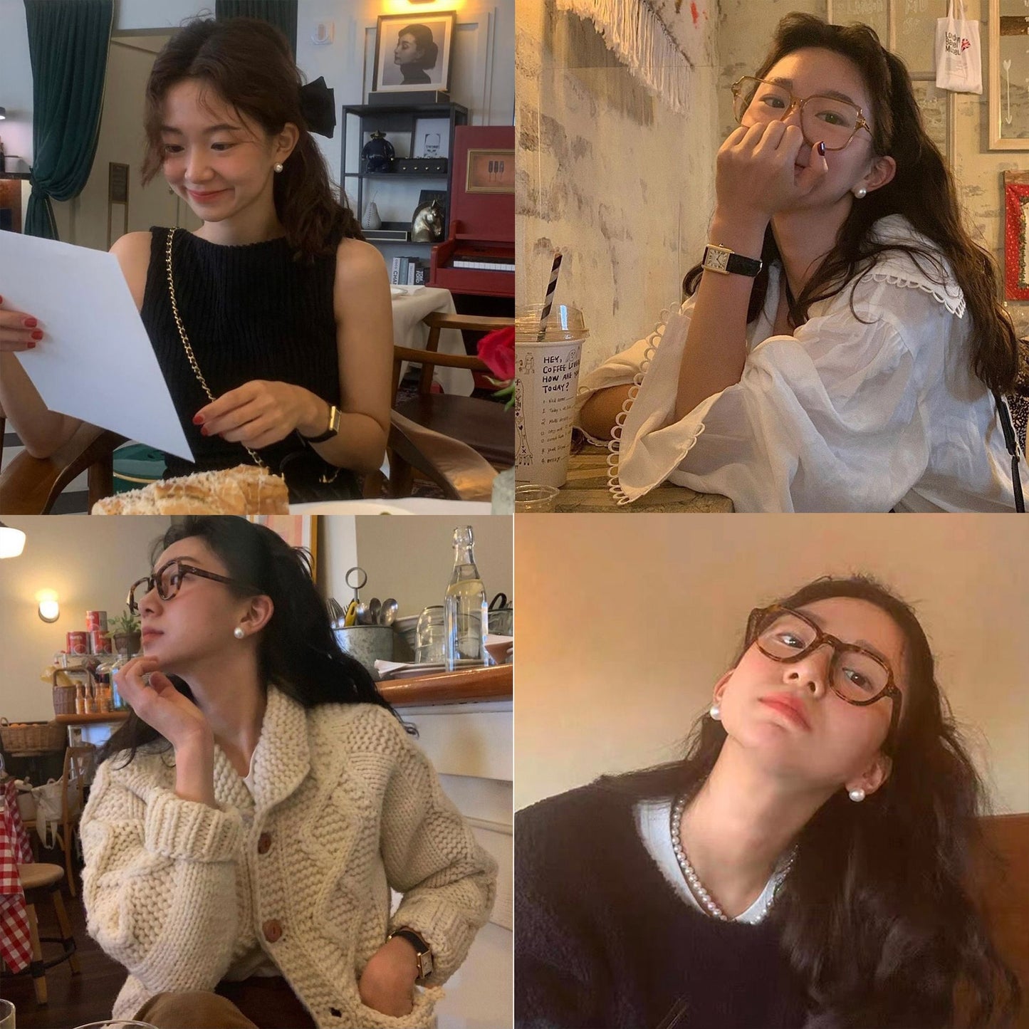 Pearl Retro Women's Earrings Korean Edition Simple Design High End Earrings and Accessories