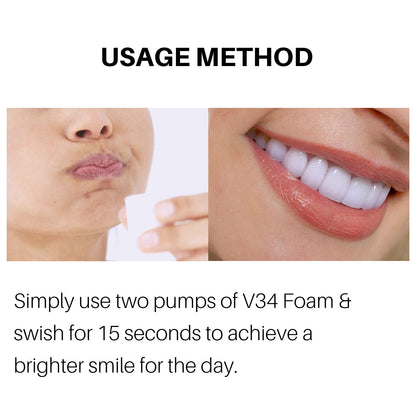 New V34 Teeth Whitening Teeth Mousse Deep Cleaning Toothpaste Cigarette Stains Repair Bright Neutralizes Yellow Tones Dental Plaque Fresh Breath Oral Care