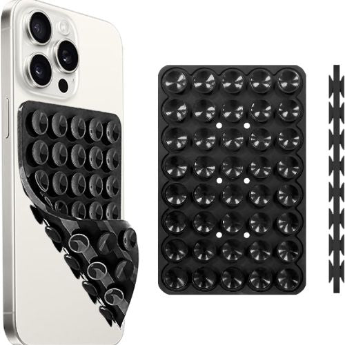 Silicone Suction Cup Phone Case Mount Double Sided, Phone Accessories Hands-Free Strong Grip Holder for Selfies and Videos, Silicon Phone Stand Fits for iPhone and Android, 1pcs