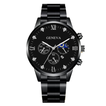 Quartz Watches This Year's Popular Personality Fashion New Steel Strap Watch Men's Simple Leisure Rudder Set Bracelet Quartz Watch