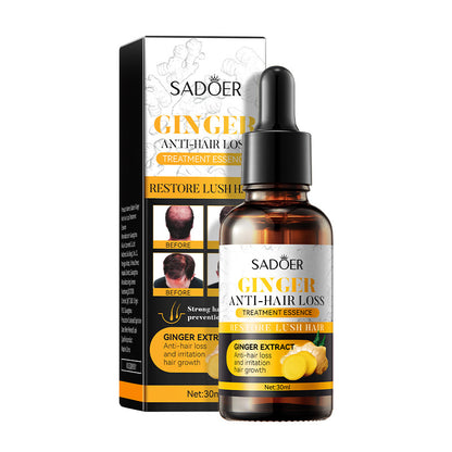 Hair Growth oil Serum Sadoer Ginger Essence Hair Care Serum minoxidil Hair Softening and Hair Moisturizer use with a Derma roller 0.5mm for best hair growth results SadoerHairSerum 30ml