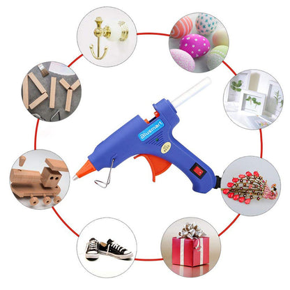 Upgraded Hot Glue Gun+15Pcs Lengthened Melt Glue Sticks Safe and nontoxic Christmas Tool02