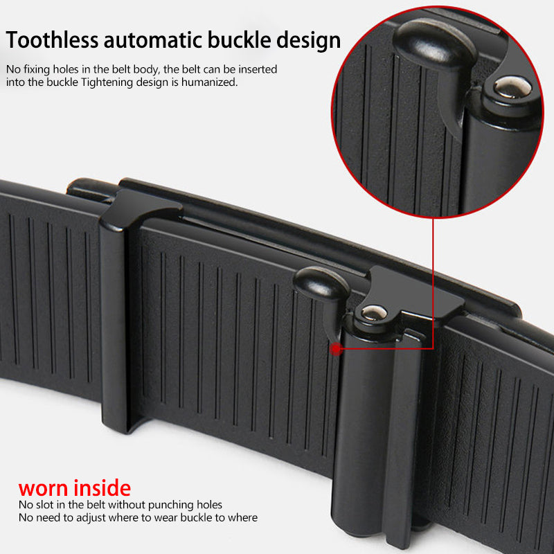 Men Belts Automatic Buckle Belt PU Leather Inner Wear Toothless High Quality Belts For Men Leather Strap Casual Business Jeans Belts Men Luxury Designer Brand