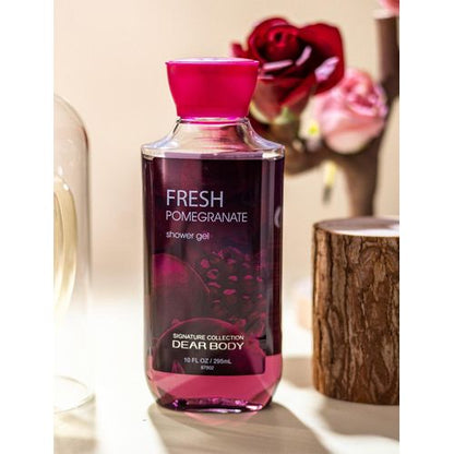 3 Pack My Dear Body Fresh Pomegranate Shower Gel, Body Cream and Pump Lotion Sweet Fresh Scent Keep Fresh Body Lotion Shower Gel Skin CareSignature Collection Body Luxuries