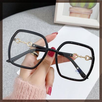 Women's Oversized Glasses Square Frame Designer Frames Optical Glasses Latest Glasses Frames Optical for Girl Blue Light Blocking Gaming Designer Glasses