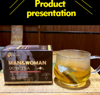 Wins Town Man and Woman Love Tea , Maca Cordyceps Tea, Improve Kidney Function, Enhance Vitality, 20 Tea bags