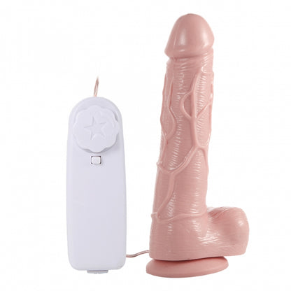 Powerful Big Silicone Dildo Vibrating Realistic Veined Cock Silicon Penis Vibrator Suction Cup Dong with Wire Control Masturbation Adult Sex Toys for Women Men Gift for Girlfriend Wife