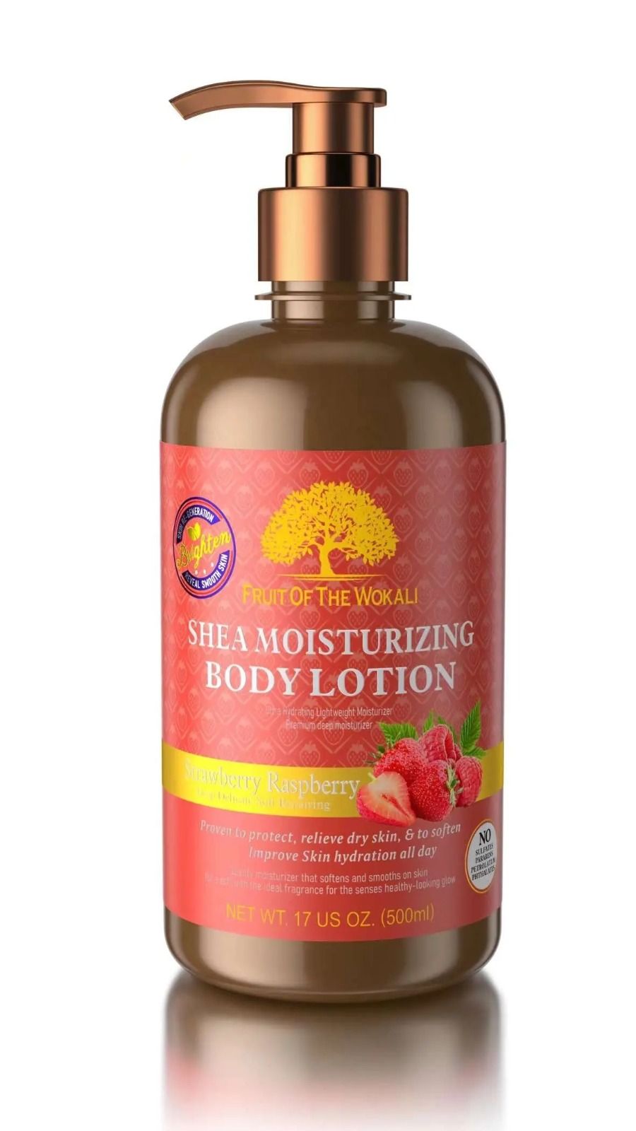 Fruit of the Wokali Shea Moisturing Body Lotion - Oat Meal Nourishing Replenish and Retain Moisture Rich in Antioxidants Lightweight Formula Absorbs Quickly 500ml