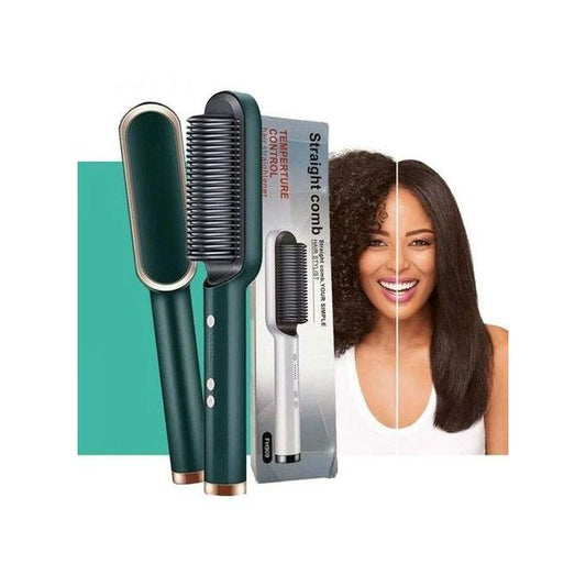 Electric Hair Straightener Brush Iron Hot Comb