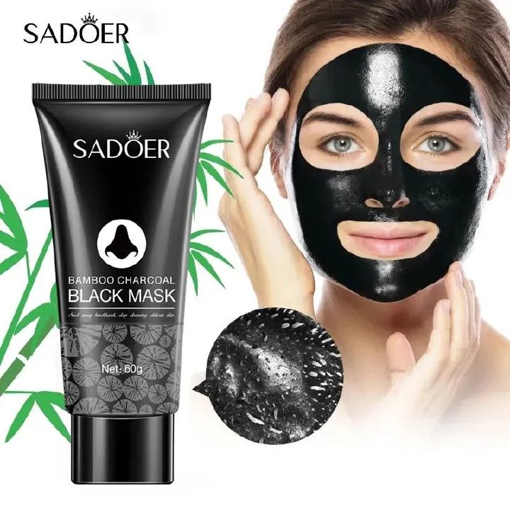 SADOER 5PCS, Vitamin C Cream + Vitamin C Serum + Vitamin C Moisturizing Lip Balm + Black Head Peeling Mask + Vitamin C Foaming Face Wash, for Brightening, Remove Black Heads, Lips Brightening