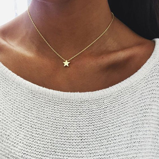 Fashion Thickened Star Pendant Clavicle Sweater Necklace