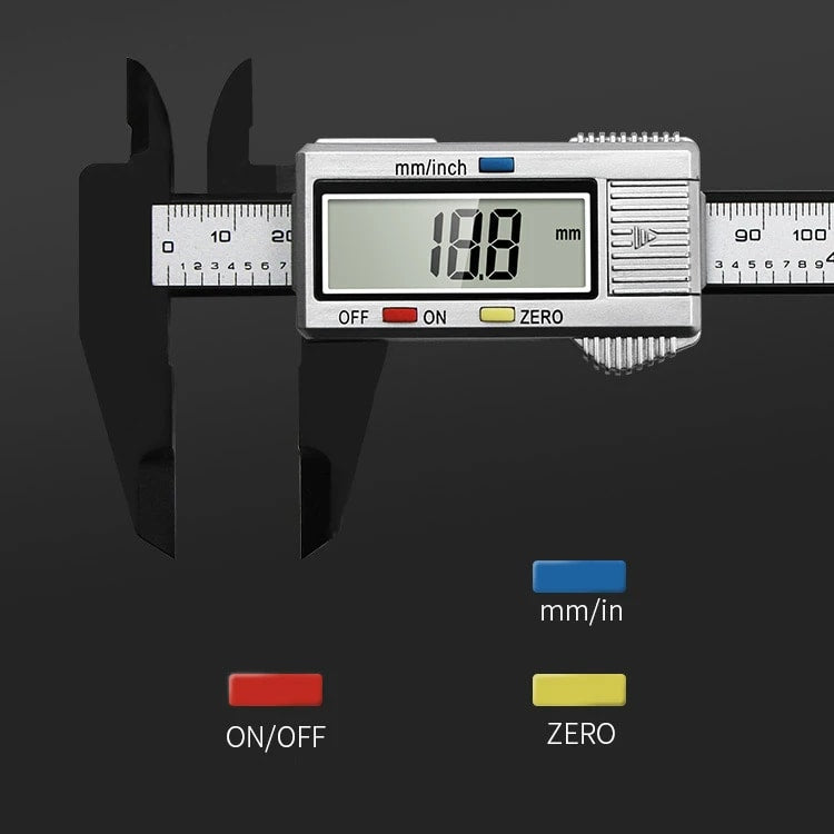 Electronic Digital Display Vernier Caliper Electric Micrometer Measuring Digital Ruler 150mm 0.1mm 6 inch