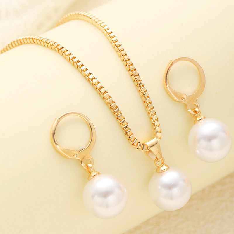 8pcs/Set Earrings Sets + Necklace Women Jewelry Clavicle Chain Creative Personality Cameo Earrings Fashion Accessories Pearl Pendants Valentine's Gifts Fashion Stunning Earrings For Beautiful Girls