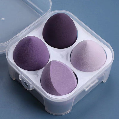 One box of 4 packs Makeup Egg Air Cushion Makeup Egg Sponge Egg Powder Free Powder Storage Box Wet and Dry Storage Box Makeup Egg Set