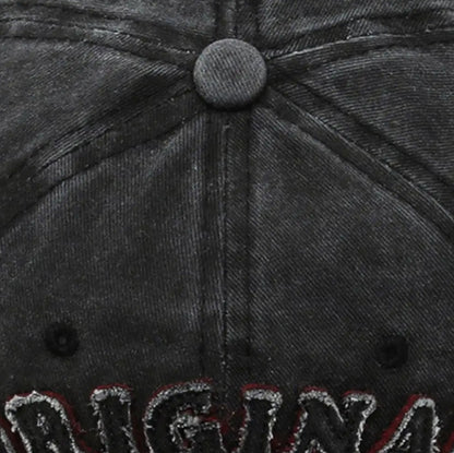 Unisex Vintage 3D Letter Embroidery Baseball Cap Men Women Cotton Adjustable Casual Hat Hip Hop Streetwear Sun Hats
