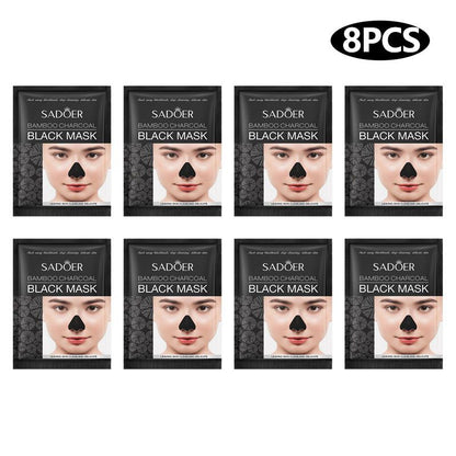 SADOER 12PCS Skin Care Set Vitamin C Blackhead Remover Set Vitamin C Face Cream + Vitamin C Serum Brightening + Moisturizing Lip Balm + Vitamin C Foaming Face Wash + 8PCS Blackhead Removal Mask
