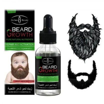 Aichun Beauty Beard Growth Beard & Moustache Hair Fast Growth Oil