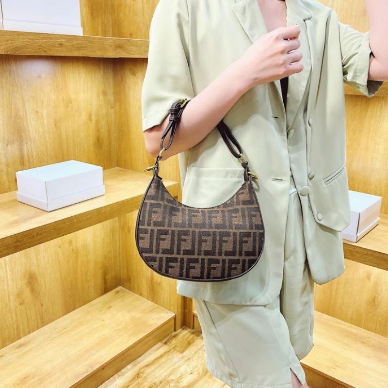 Mateamoda Elegant Designer Monogram Hobo Underarm Bag