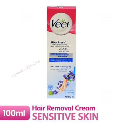 Veet Silky Fresh Hair Removal Cream For Sensitive Skin Body Legs 100ml