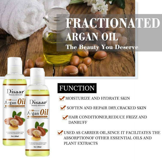 Argan Oil 100% Natural Body Face Multipurpose Whitening Brightening Moisturizing Skin Care - Disaar
