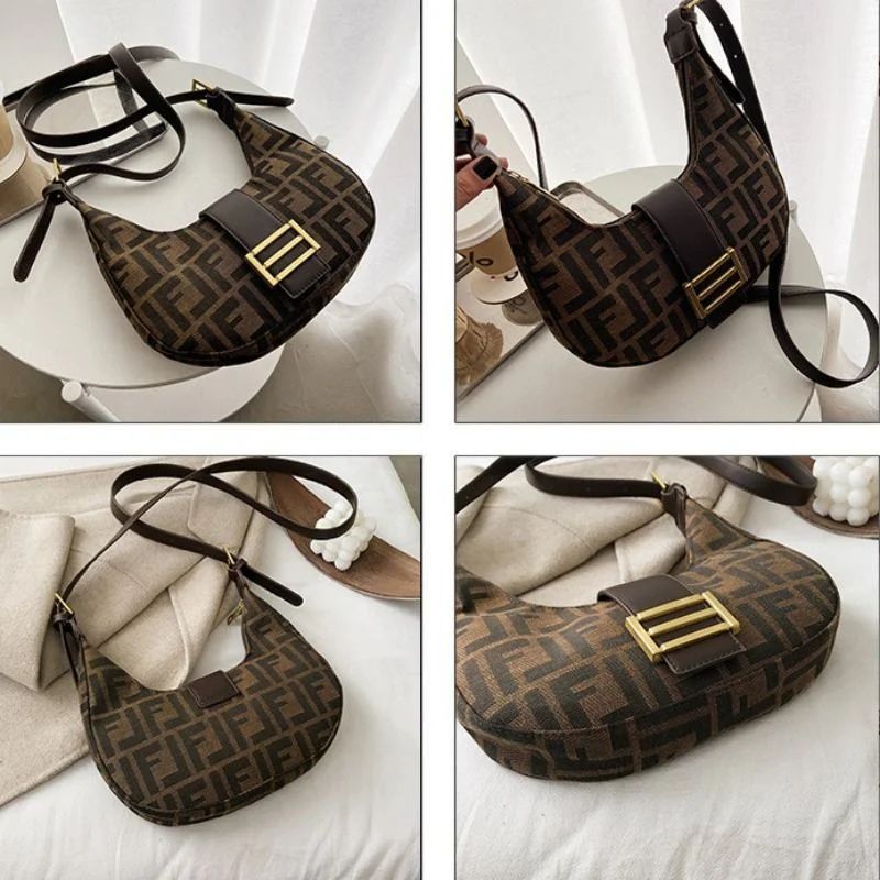 Mateamoda Refined Monogram Hobo Shoulder Bag