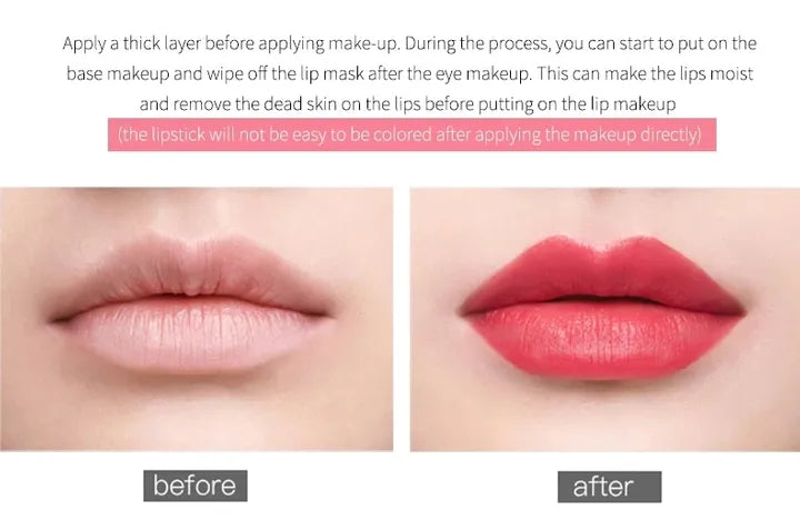 3g South Korea Lip Sleep Mask Night Sleep Maintenance Moisturizing Lip Gloss Bleach Cream Nourishing Lip Care Strawberry