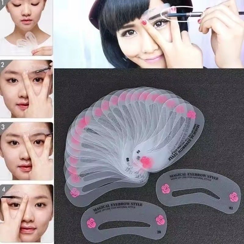 24pcs/set DIY Eyebrow Shaping Stencils - Grooming Kit For Women - Perfect For Beauty Modeling And Makeup Application