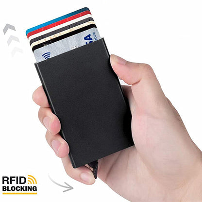 Men's Metal Aluminum Alloy Credit Card Case Automatic Card Holder