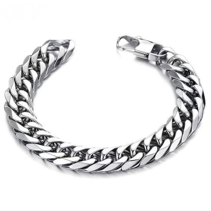 Men hand/wrist chain bracelet jewelry stainless steel cuban chain hand bracelet wrist bracelet jewelry hip hop rapper jewelry accessories