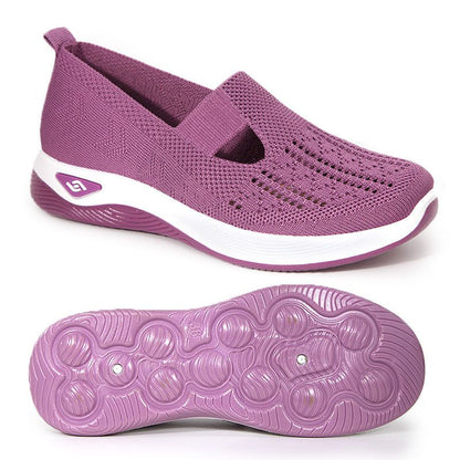 Size 38-42 Women's running shoes single shoes ladies' soft soled casual shoes girls' athletic mesh shoes students Yoga shoes driving shoes Mom gym shoes sneaker Purple