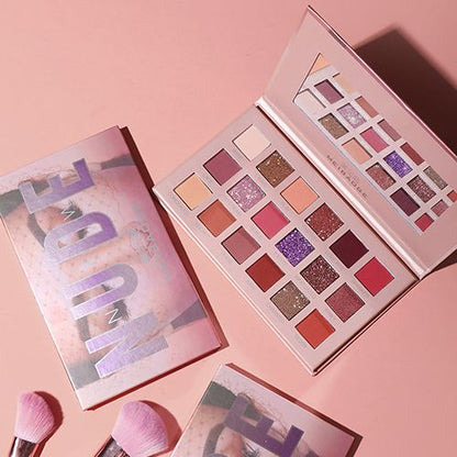 18 Colors Eyeshadow Pallete, Pearlescent Matte Glitter Eyeshadow Palette Make Up Eyeshadow Beauty Eye Pallete Waterproof Concealer Makeup Pallete Lasting-Effect Eye Shadow