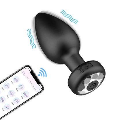 Smart Anal Plug APP Vibrator Wireless Remote Control Butt Plug Vibrating Male Prostate Massage Waterproof Rechargeable Silicone Adult Sex Toy for Men Women Couples